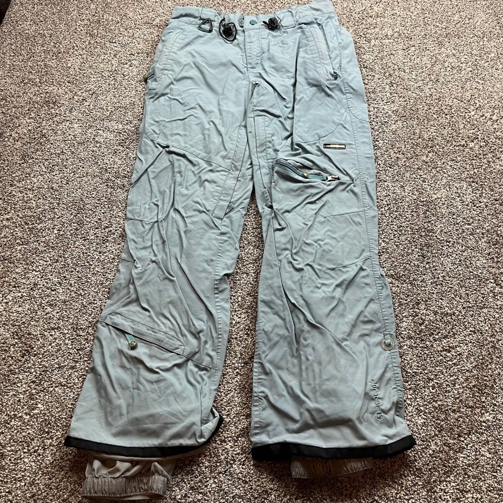 Liquid Boardwear Snowboard Pants Mens M Blue Gray 5K Ski Winter Insulated